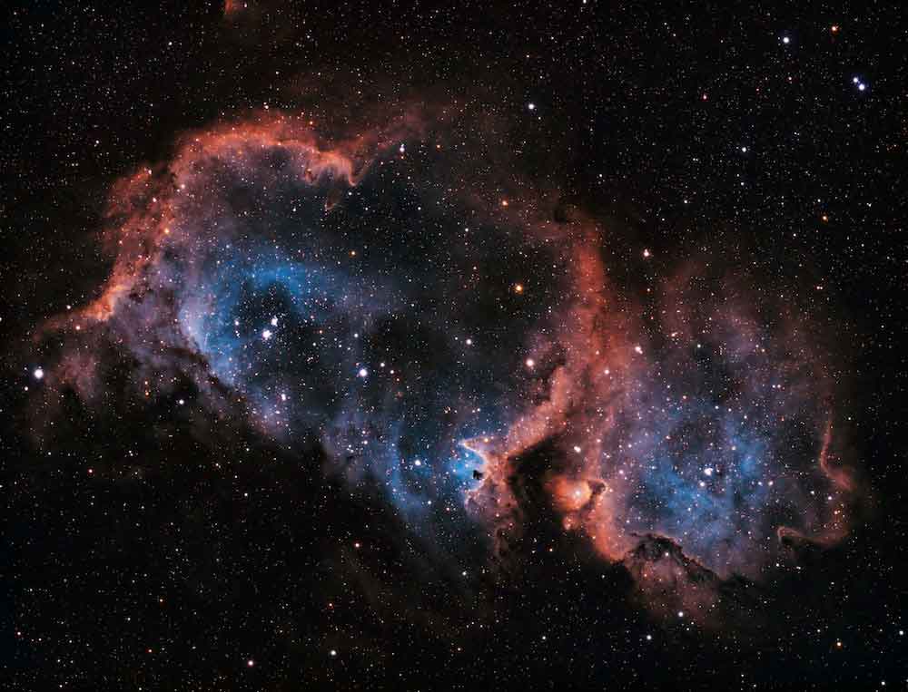 A picture of the Soul Nebula in deep space.