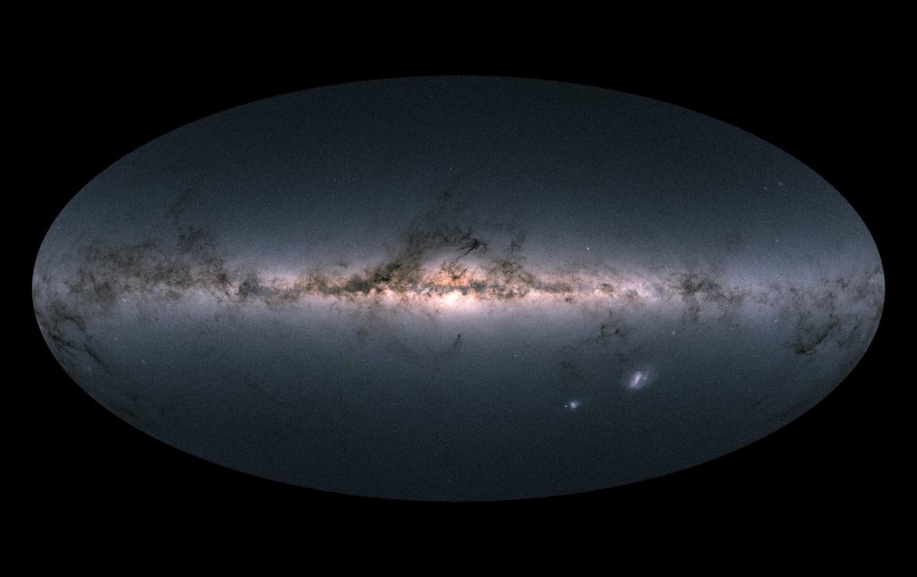 A picture of the richest star map of nearly 2000 million stars in the milky way, taken by ESA Gaia Archive.