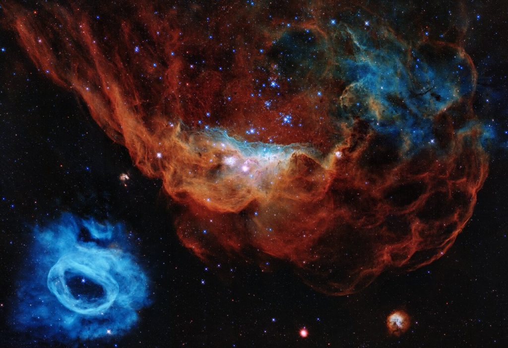 Tapestry of blazing star birth, Credit NASA, ETCL and ESA