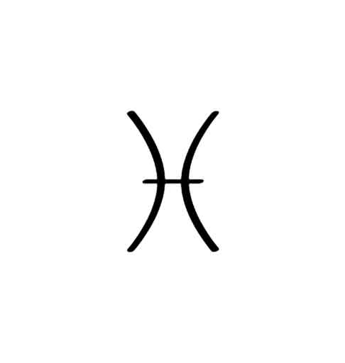 The symbol for Pisces