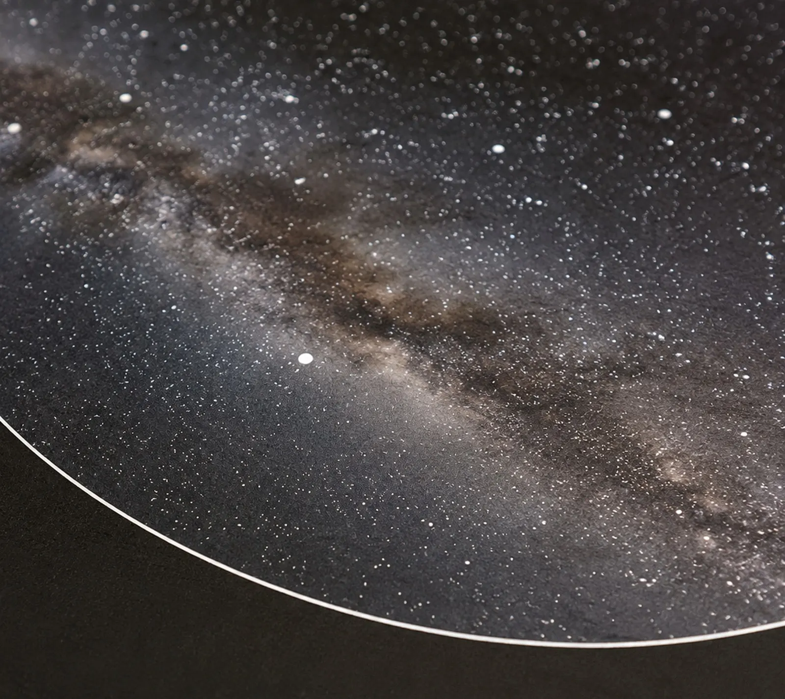 Close-up detail of a Picture the Stars printed star map showing the Milky Way and stars